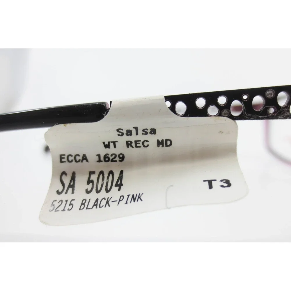 Salsa SA 5004 Black Pink Rectangular Full Rim Eyeglass Frames 52-15-135 New